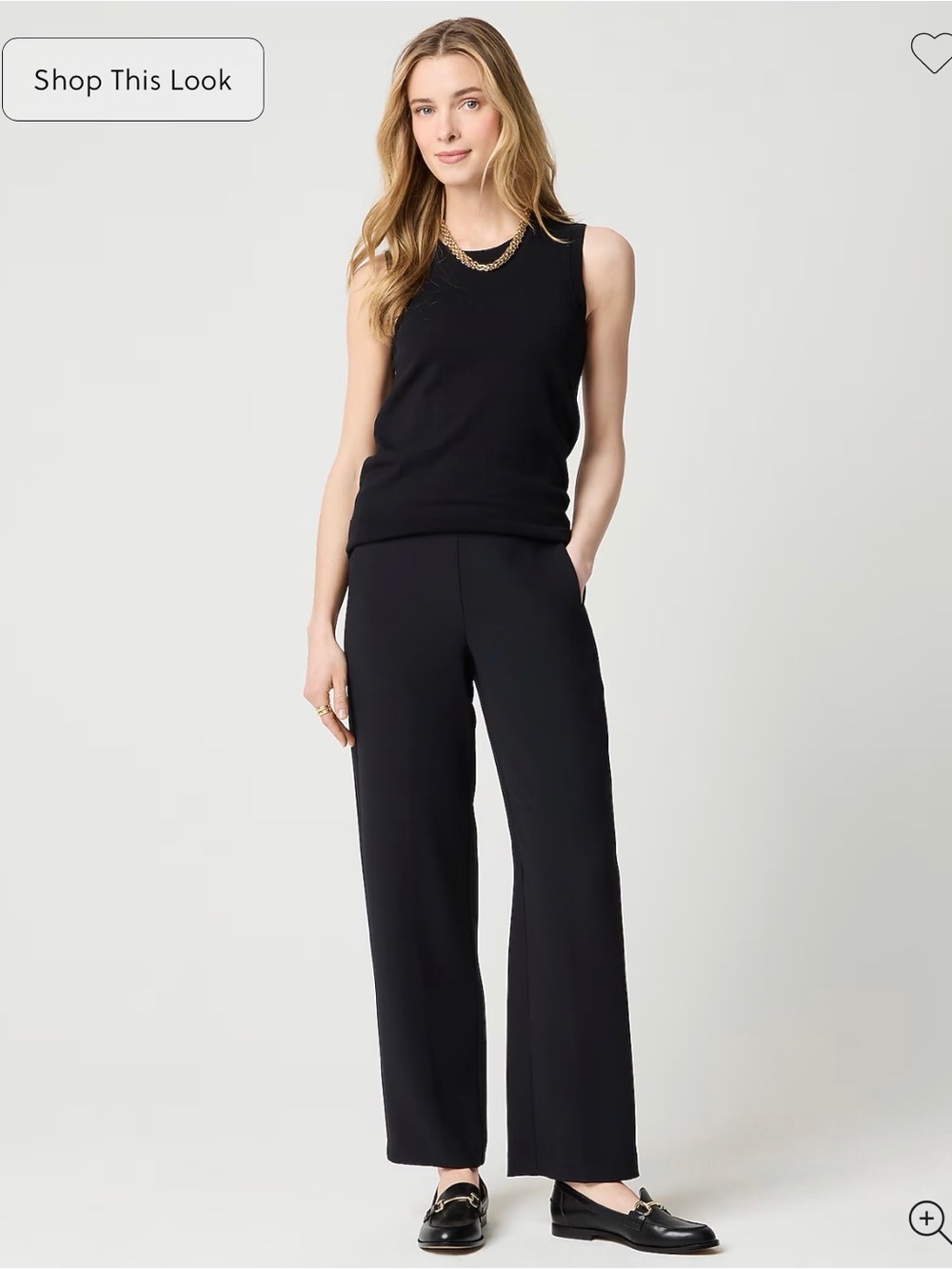 J. Crew Jamie Black Wide-Leg Trousers